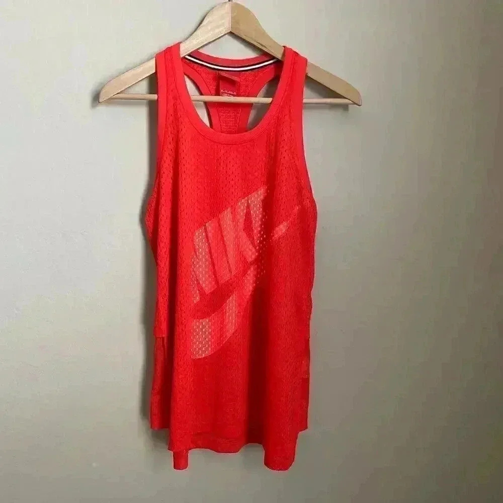 Nike Mesh Tank Top Athletic Light‎ Crimson/White